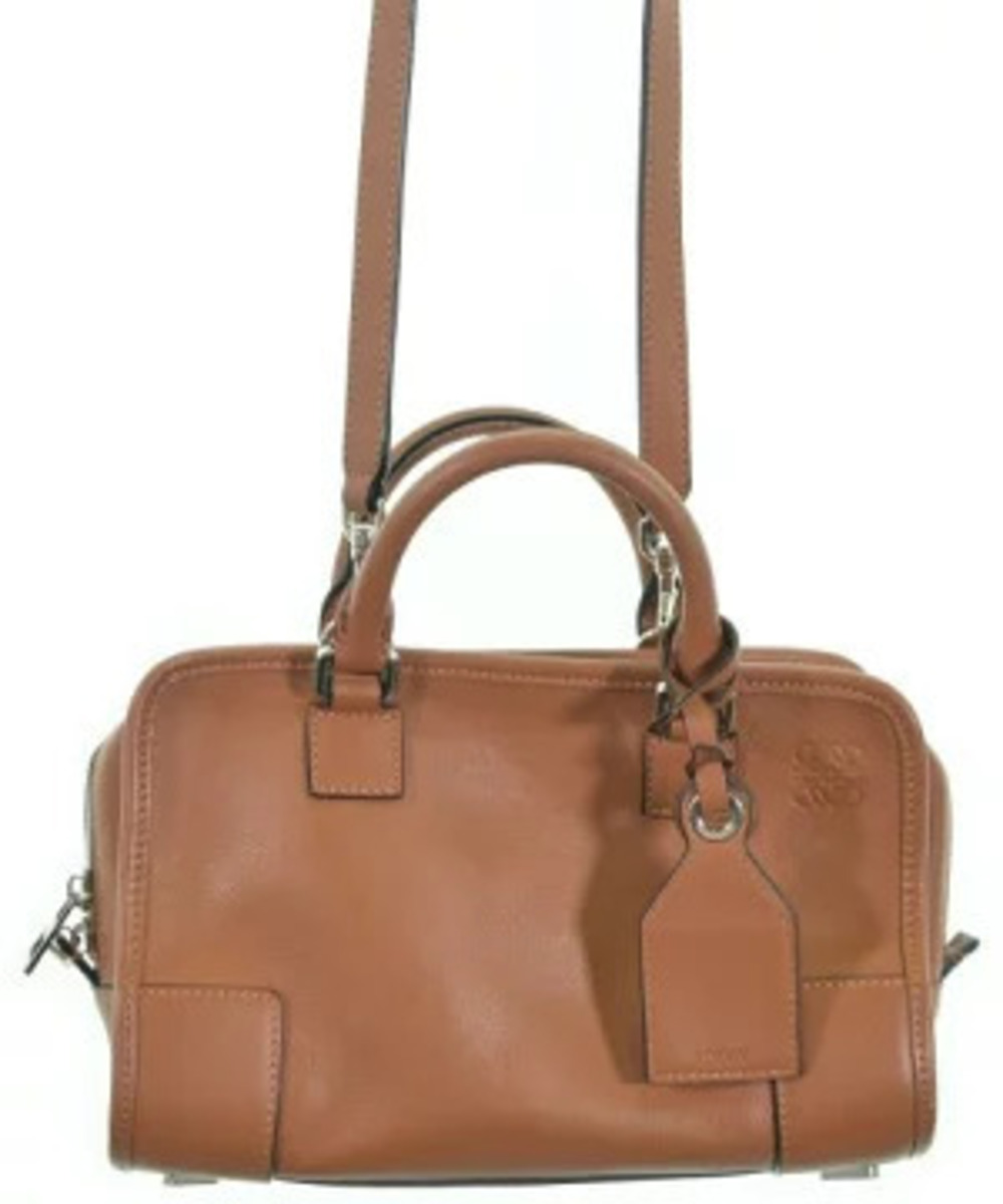 Loewe Amazona 23 leather handbag anagram logo Brown